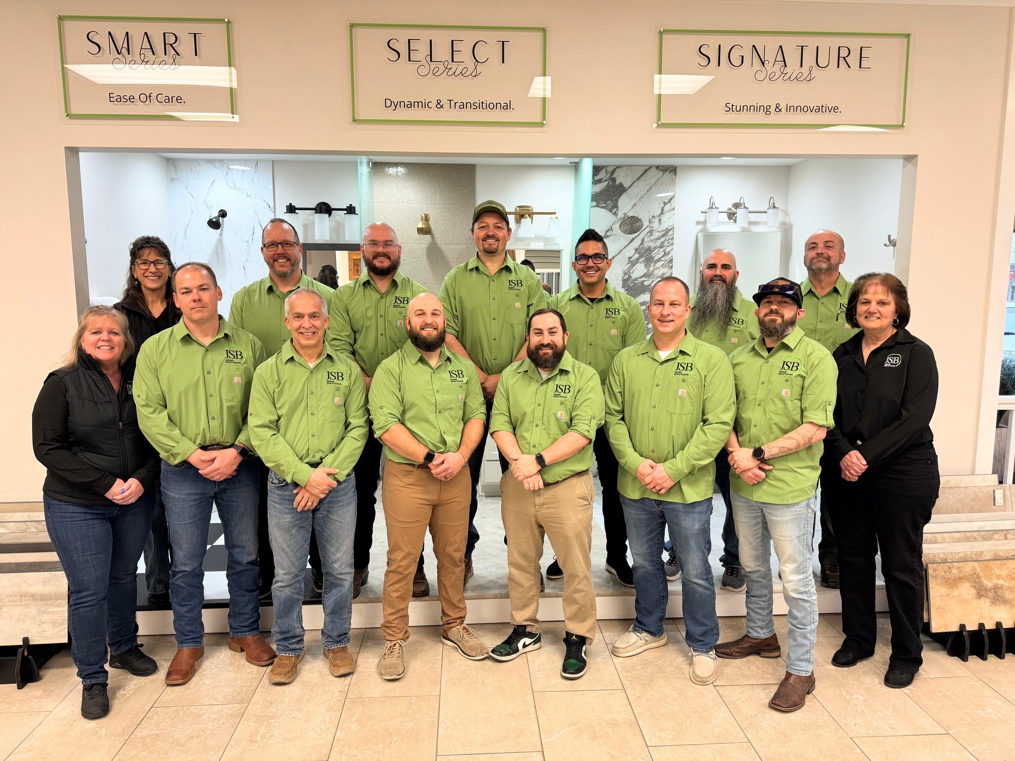 JSB Team in Green Shirts